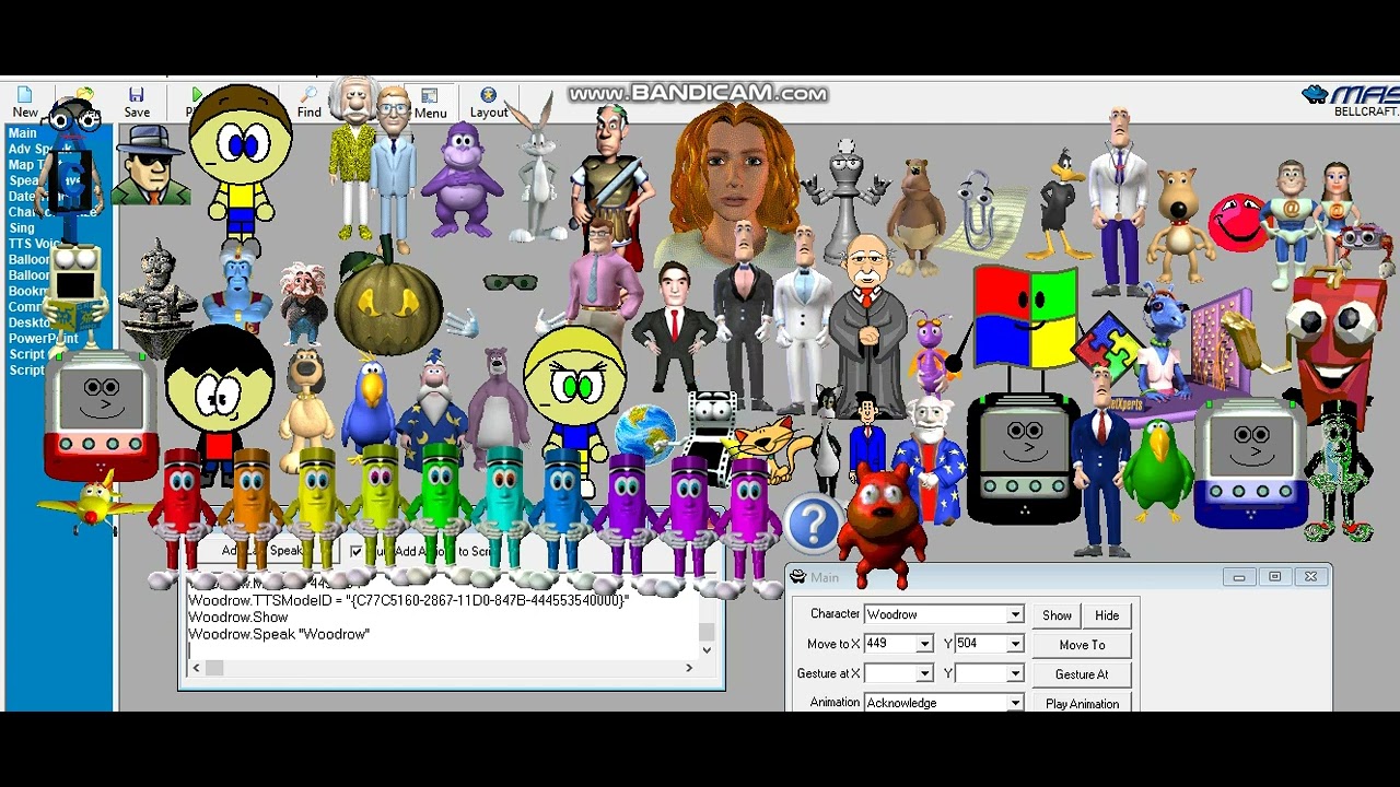 All Of My Microsoft Agents And MASH Characters.