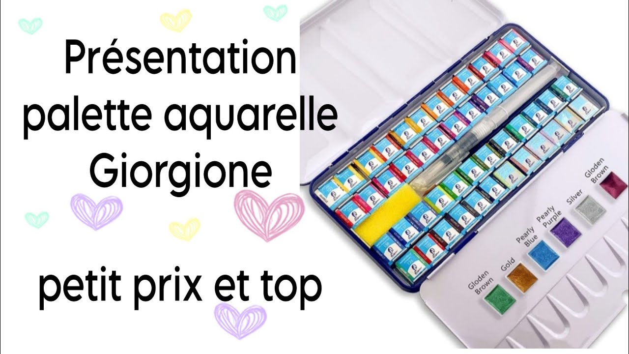 Unboxing palette aquarelle Giorgione et démonstration