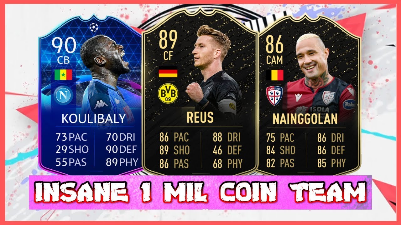 INSANE 1 MILLION COIN TEAM FIFA 20 ( INCREASE YOUR WINS INSTANTLY )!