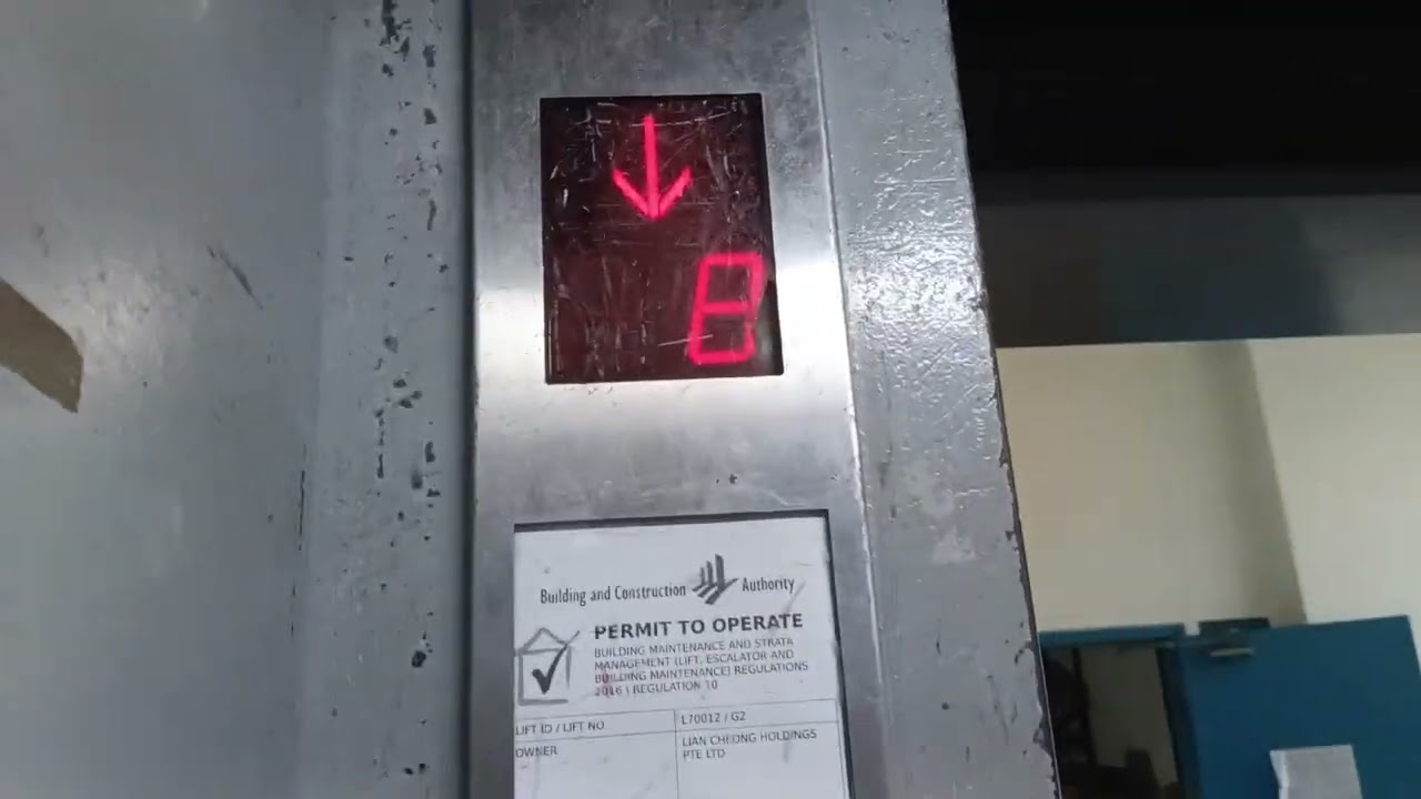 1990s Hitachi cargo lift at Lian Cheong Industrial Building (12 Little Road)