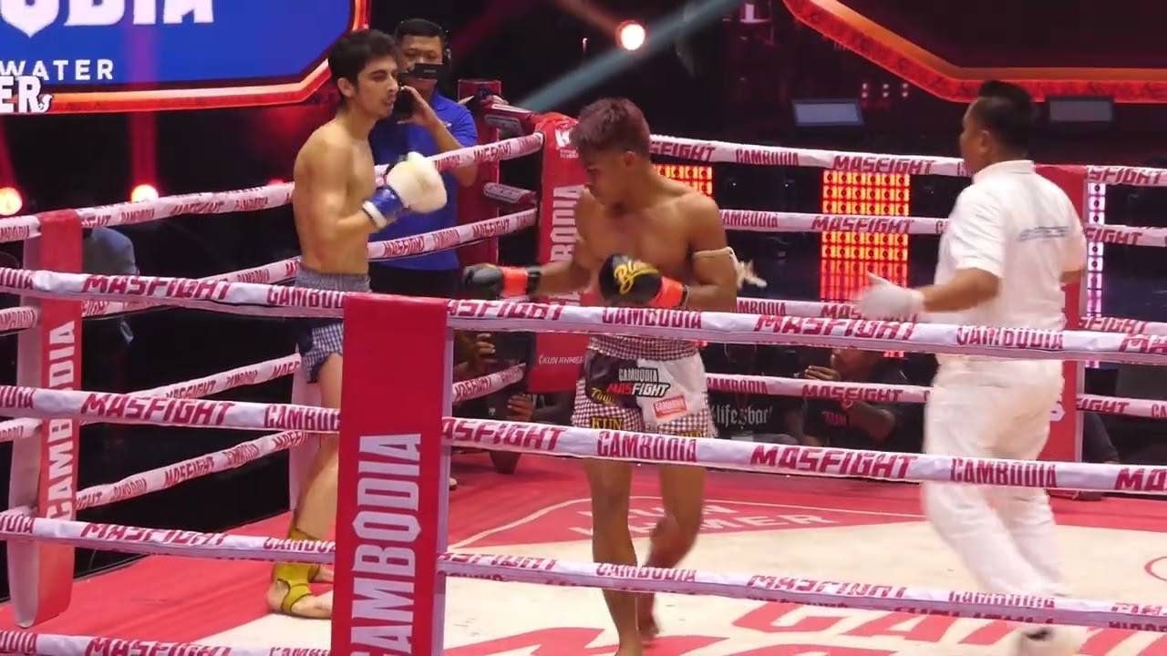 Kunkhmer Fighting; Sun Kunkhmer vs Saeed Zarepour, Epic KO Khmer Boxing Fighter