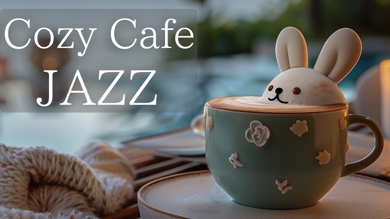 Уютный Cafe Jazz ☕ Расслабляющая музыка прибрежного кафе для учебы и работы 🐰