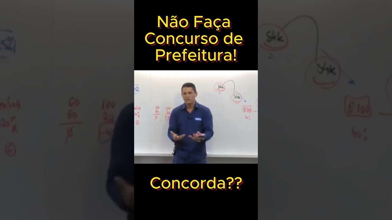 N&atilde;o Fa&ccedil;a Concurso de Prefeitura! #shorts #concursos