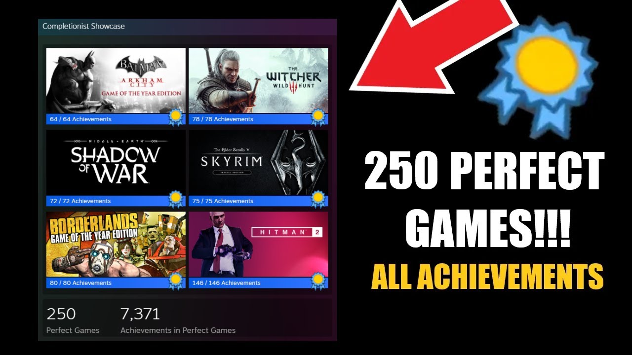 My 250 PERFECT STEAM GAMES (100% ALL ACHIEVEMENTS)