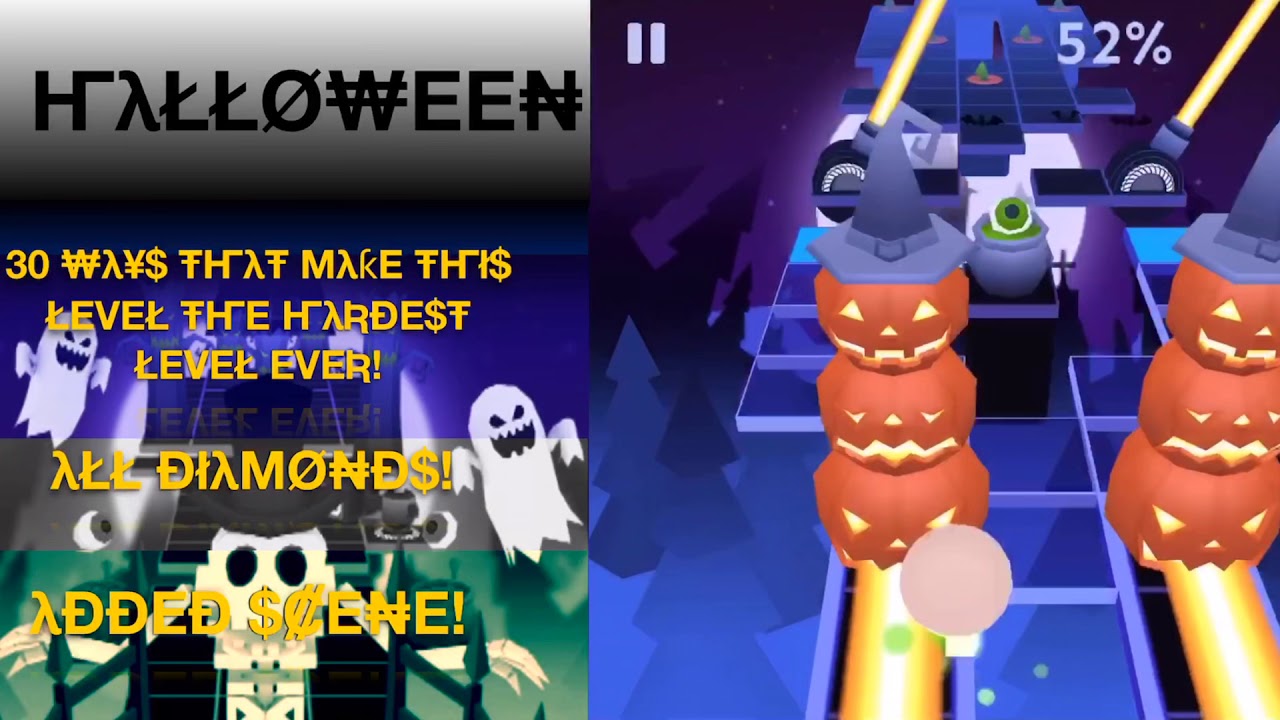 Rolling Sky - 30 Unique Ways That Make Halloween the HARDEST LEVEL EVER!