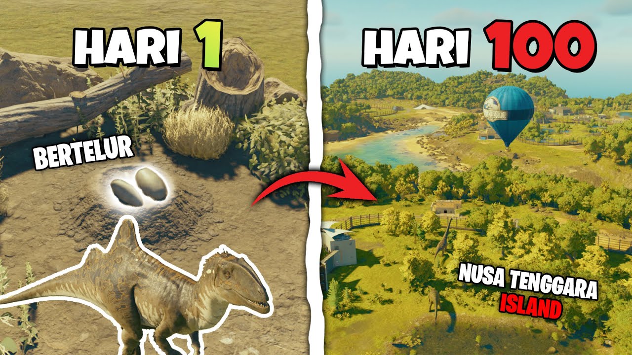 Gue Membuat Taman Dino Terbaru di Pulau Indonesia 🇮🇩 , Jurassic World Evolution 3