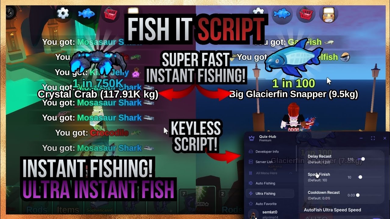 [KEYLESS] FISH IT ULTRA INSTANT FISHING SCRIPT - Instant Fishing and Much More Cool Feature!