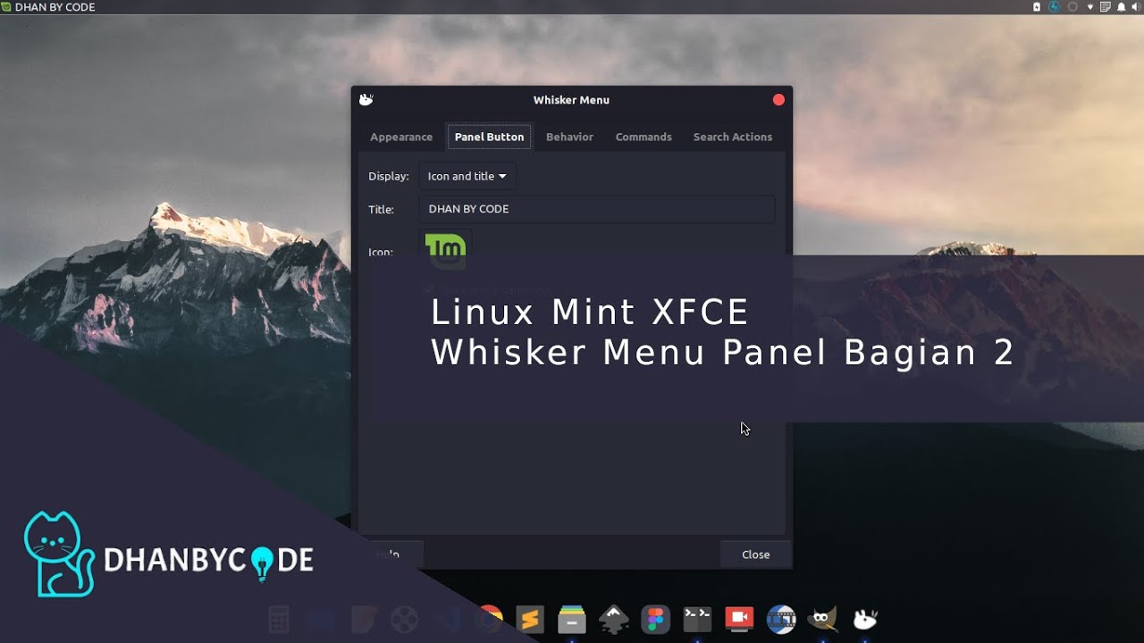Belajar Linux Mint XFCE Indonesia | Whisker Menu Panel Bagian 2