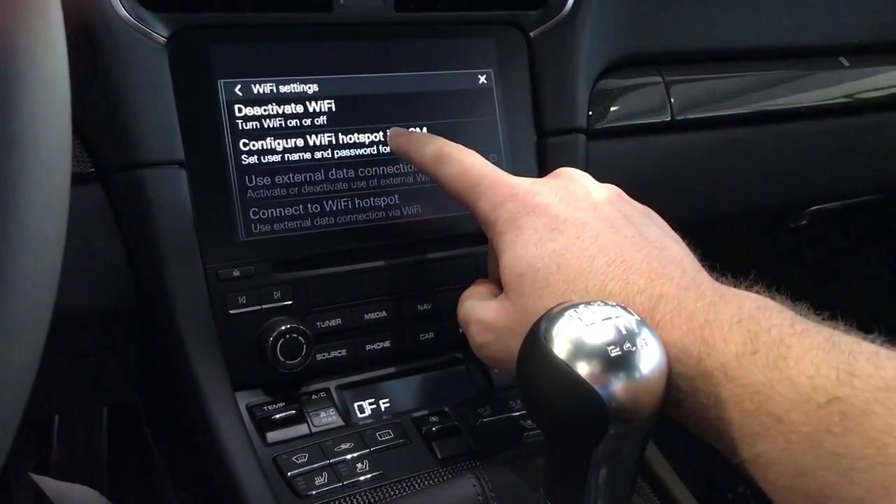 Porsche wifi setup and connection