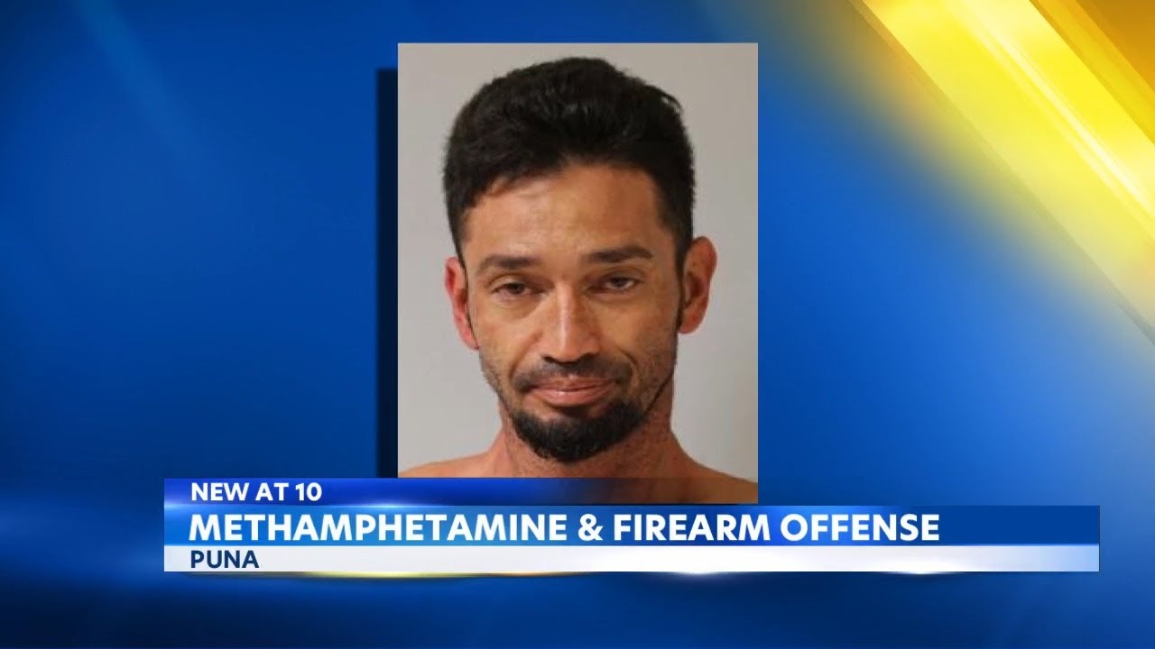 Police charges man with meth and firearm offenses after Puna arrest