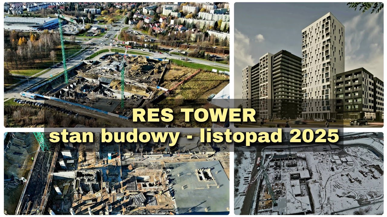 Res Tower (Hartbex) - 🏗️ stan budowy, listopad 2025 | #Rzesz&oacute;w z drona | 4K@60fps