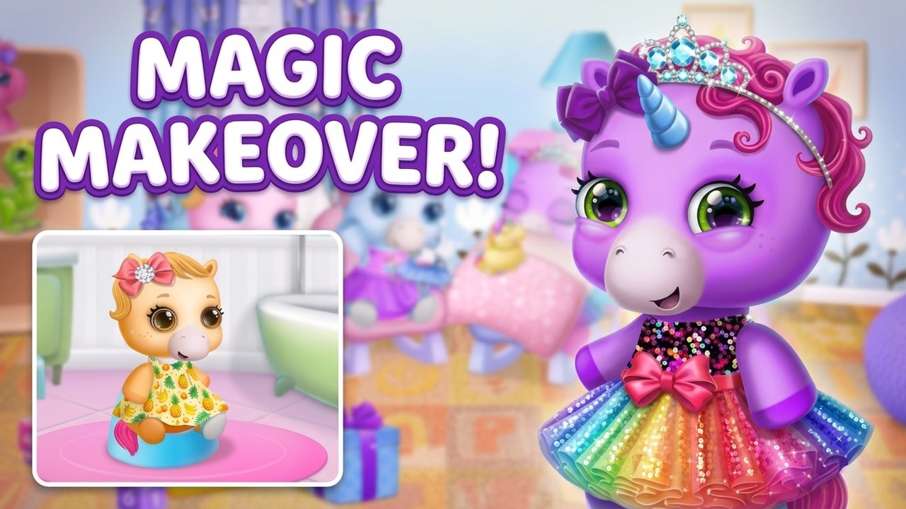 Маленькие пони сестрички * Baby Pony Sisters -  Одевалки, игры для девочек и заботы с малышками пони