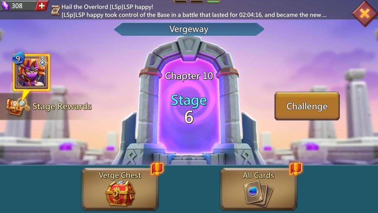 Lords mobile Vergeway chapter 10 stage 6