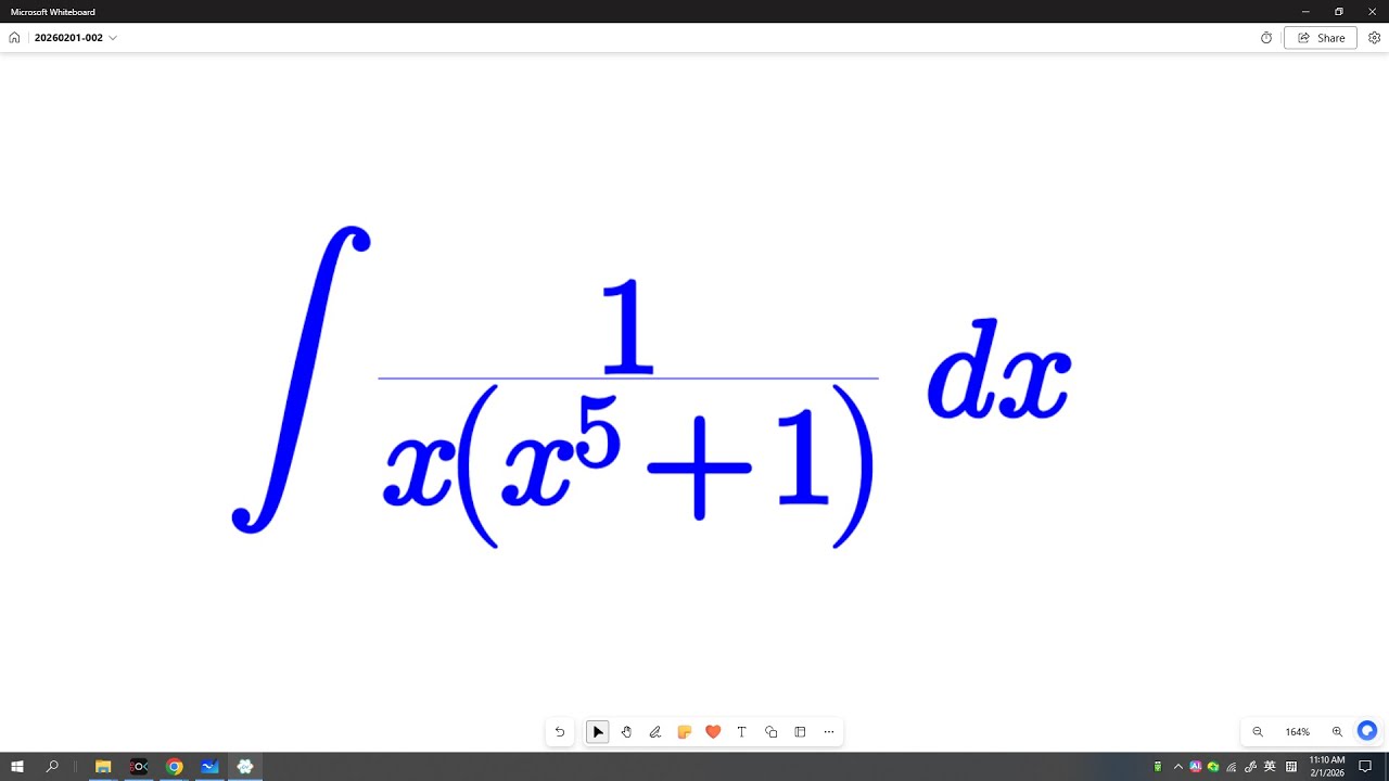 Integral of  1/((x^5+1)x) dx