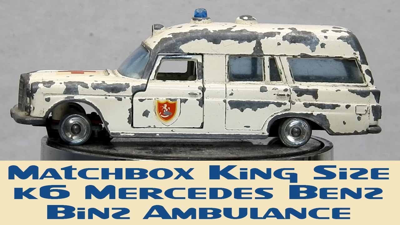 Matchbox Restoration King Size K6 Mercedes Benz Binz Ambulance