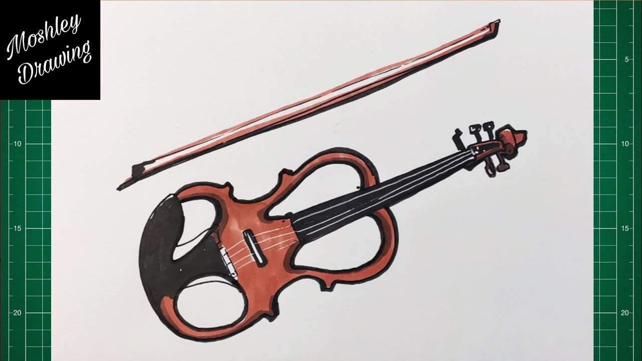 How to Draw an Electric Violin
