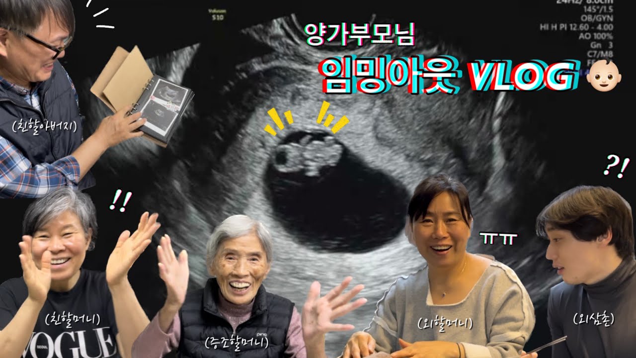 [임밍아웃 VLOG] 양가부모님 가족 임밍아웃 초음파앨범 입덧캔디 서프라이즈 성공
