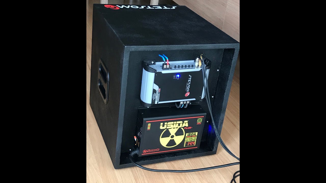 Subwoofer ativo PROFISSIONAL com equipamentos AUTOMOTIVOS (fonte USINA m&oacute;dulo STETSOM sub OUTDOOR)