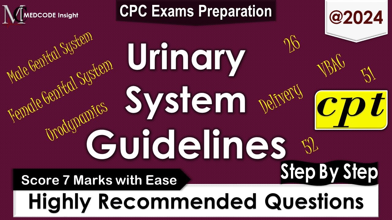 CPT Urinary System Guidelines related Questions