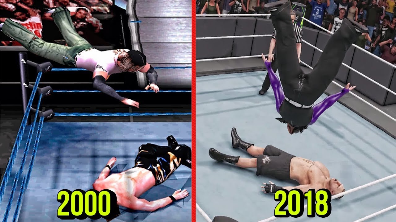 WWE 2K19 The Evolution Of Jeff Hardy's Swanton Bomb & Twist Of Fate! ( WWF Smackdown To WWE 2K19 )