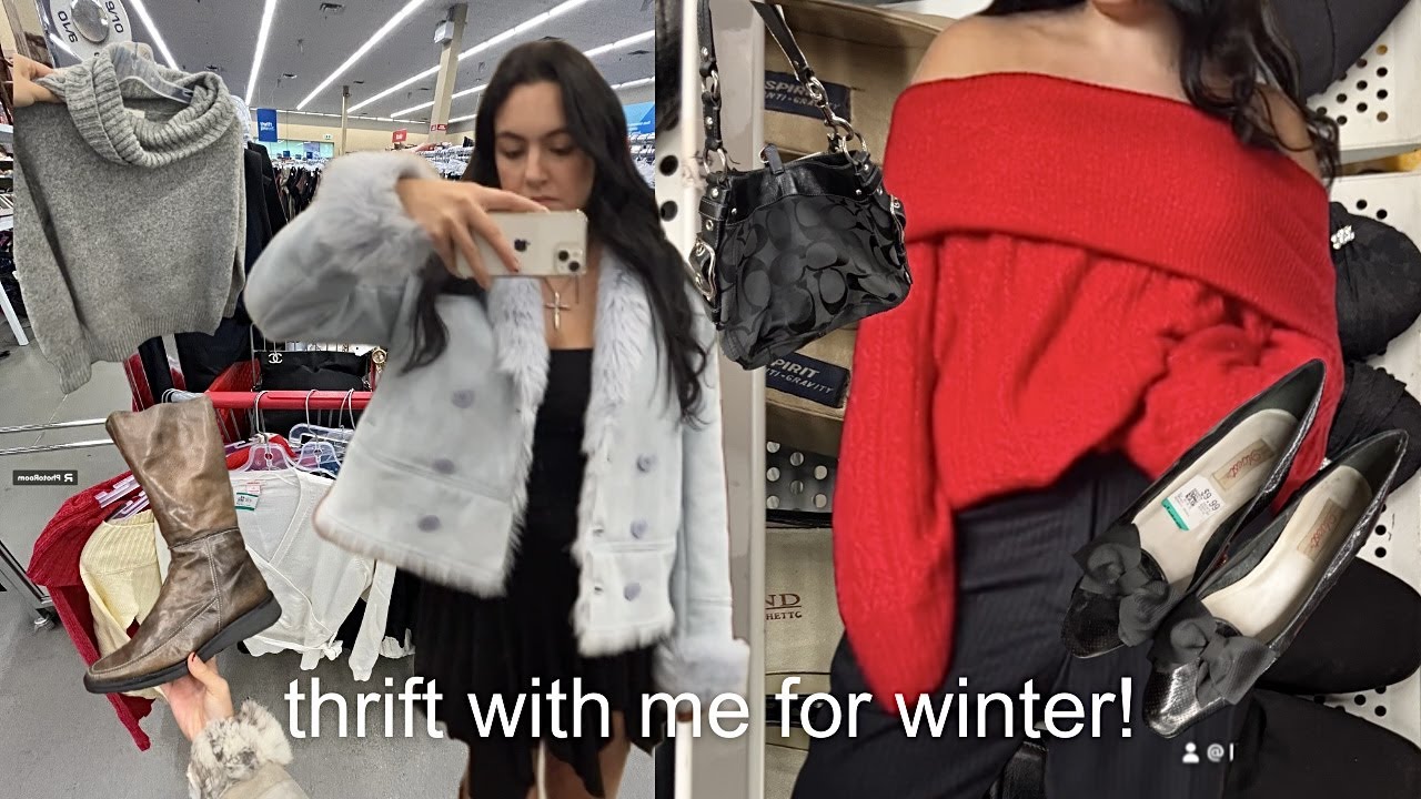 WINTER THRIFT WITH ME / sweaters, boots, jackets + more!