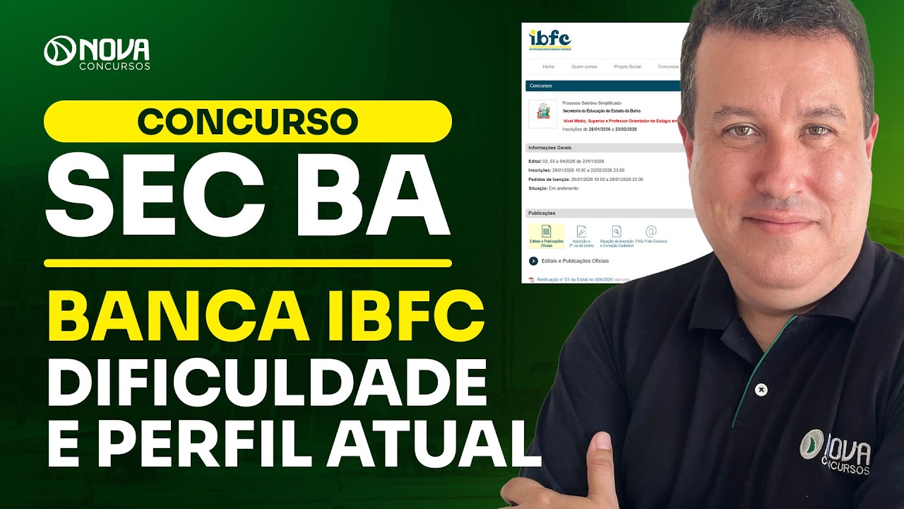 Concurso SEC BA 2026 | Entenda o perfil da banca!🚨