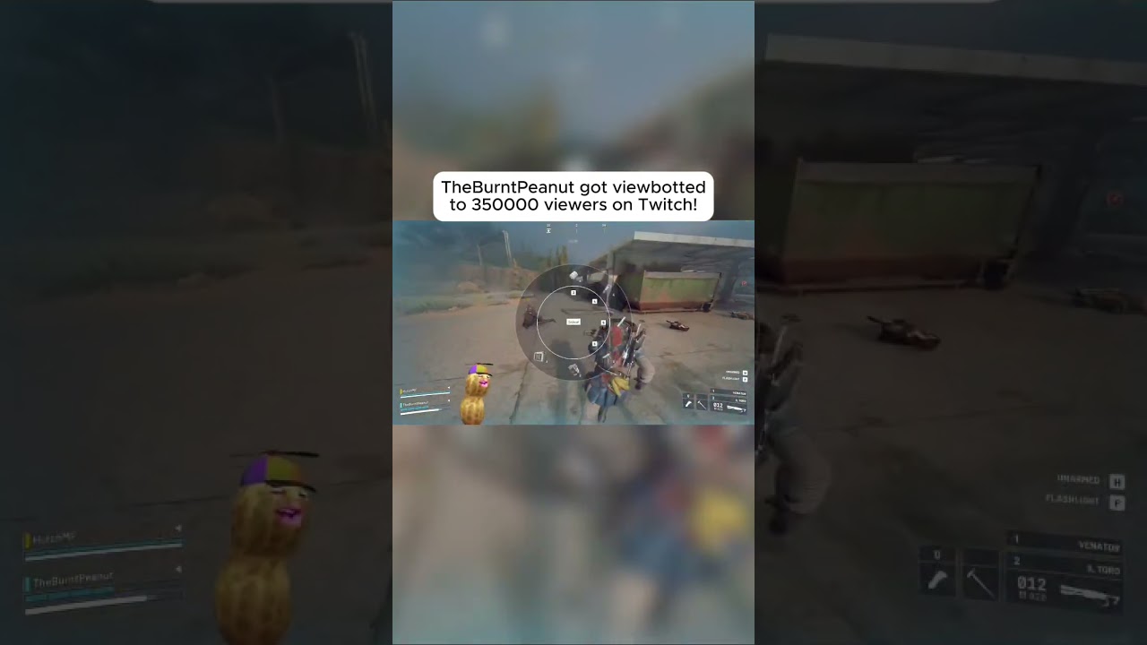 THEBURNTPEANUT GOT VIEWBOTTED TO 350000 VIEWERS ON TWITCH! #theburntpeanut #twitch #viewbot