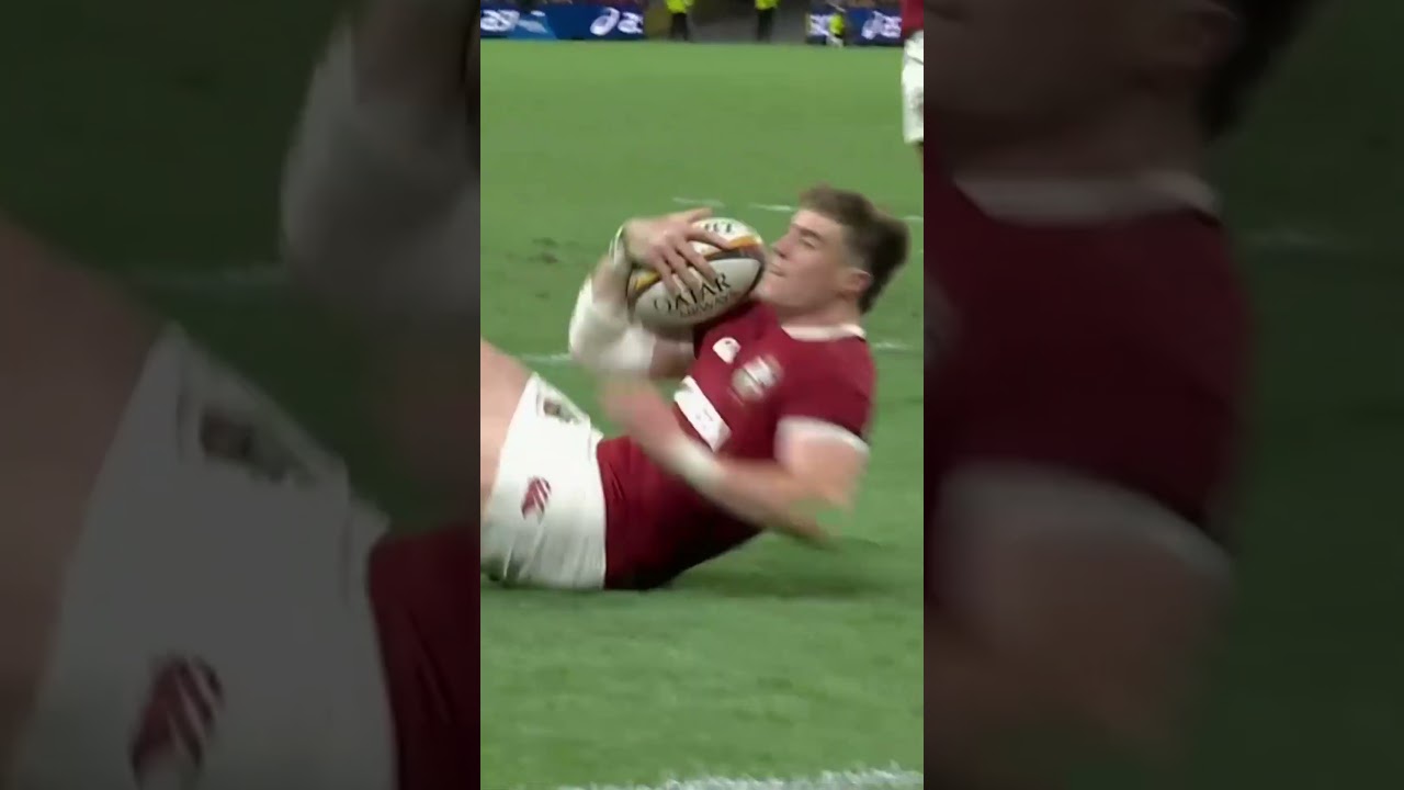 Tommy Freeman&rsquo;s two tries for British & Irish Lions in Brisbane 🦁