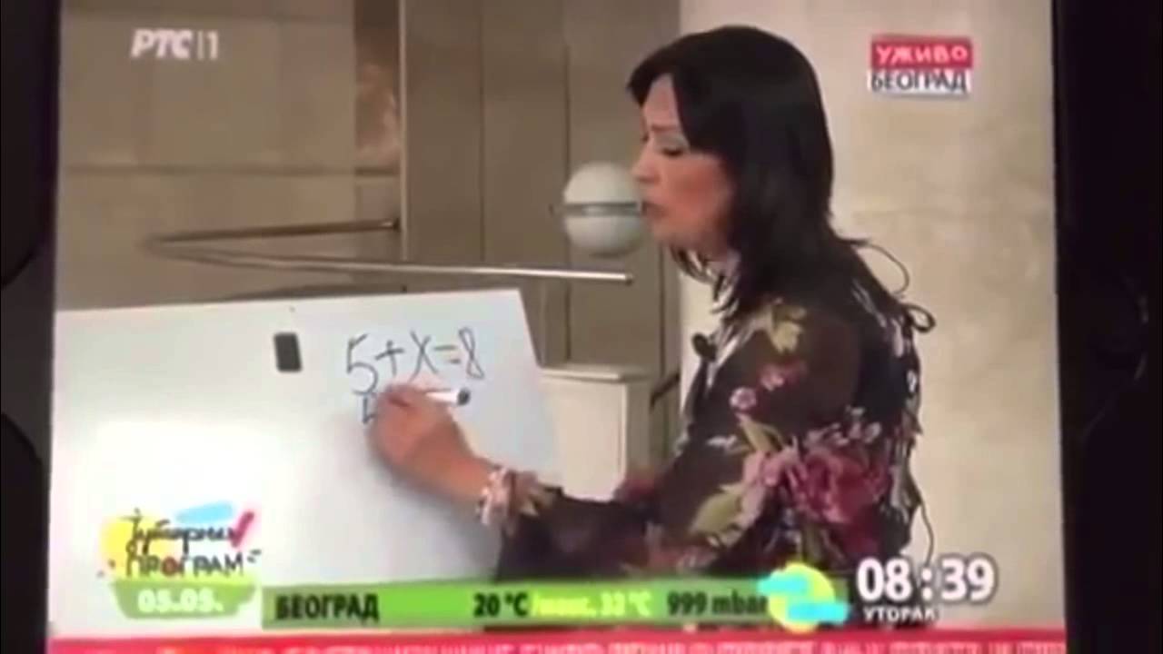RTS Matematika - Voditeljka kao profesor matematike