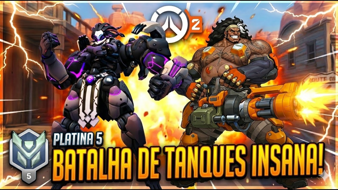 RANQUEADA INSANA DE TANK NO PLATINA 5 | Overwatch 2 no PS4