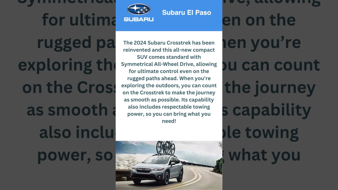 Subaru Crosstrek Towing Capacity | Subaru El Paso 