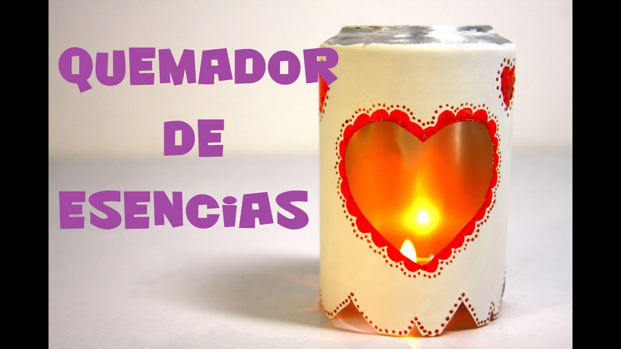QUEMADOR DE ESENCIAS PARA SAN VALENTIN CON LATA DE REFRESCO RECICLADA