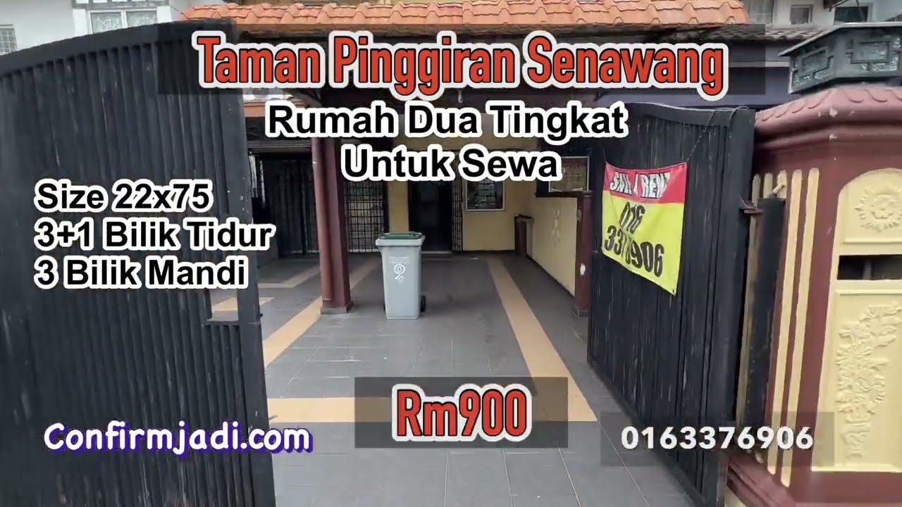 Rumah dua tingkat untuk disewa di Taman Pinggiran Senawang, Negeri Sembilan.