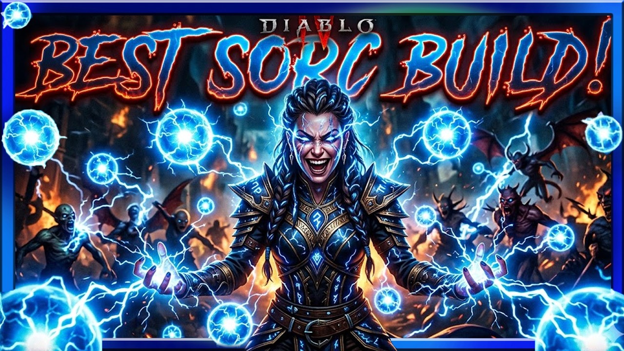 Diablo 4 Best Sorceress Build : Lord of Hatred Ball Lightning Sorc Season 13 : S Tier Pit 100+ T12