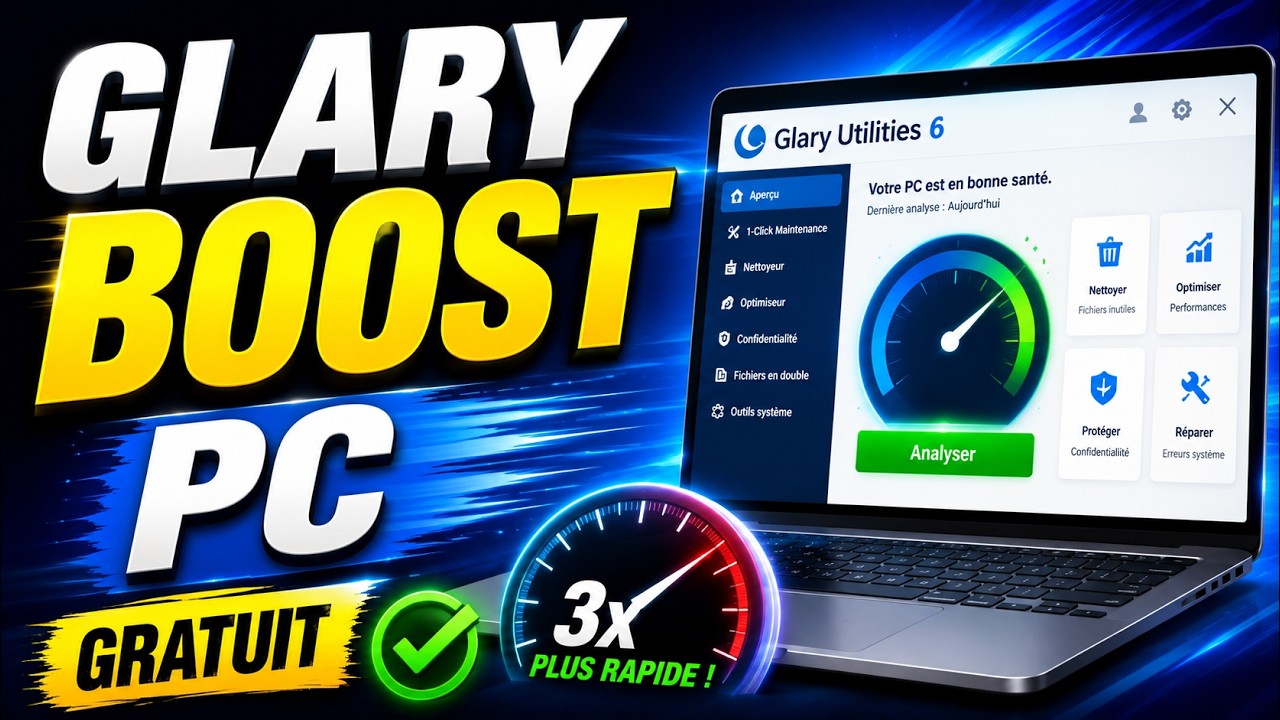 ⚡ Accélère TON PC en 1 CLIC avec Glary Utilities 6 (2026)