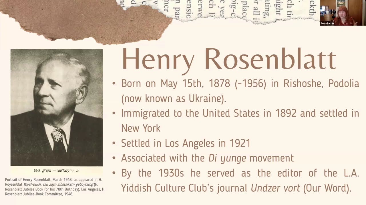 Land of Oil, Grapes & Oranges: Case Study of CA Yiddish Lit, & Jewish Conceptions of Race 1920-1950s