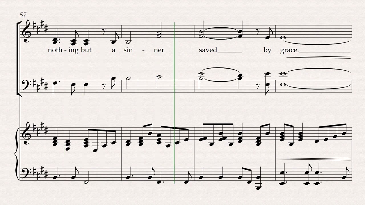 Sinner Saved by Grace SATB I Accompaniment I Lyrics & Notes