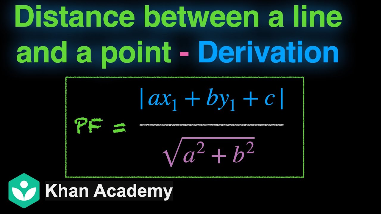 Derivation of dis. formula for a point and a line | Straight lines | Grade 11 | Math | Khan Academy