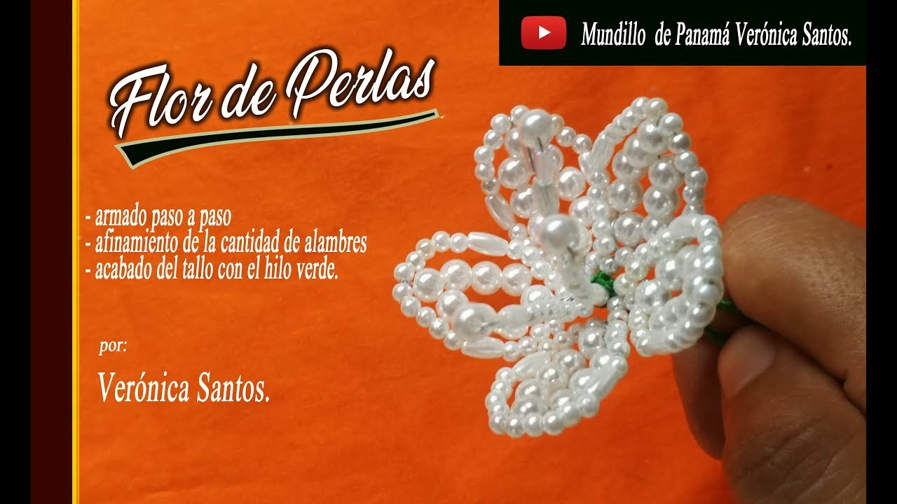 Armado de una flor de perlas