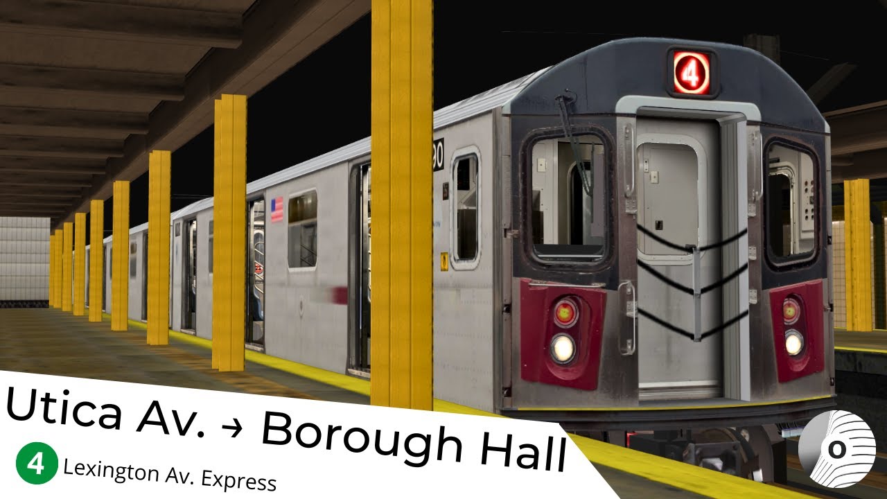 OpenBVE - UTICA AV. to BOROUGH HALL (New York City Subway (4) Line)