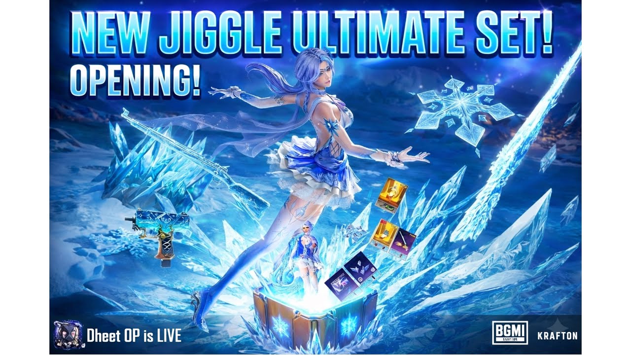 BGMI NEW "JIGGLE" ULTIMATE SET IS HERE! 🥶 FULL CRATE OPENING (Winterglow Sylph)