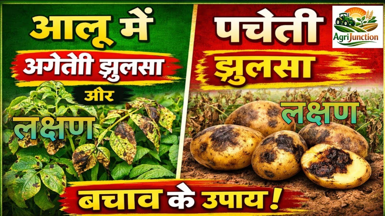  Aalu Me Ageti Jhulsaa aur Pacheti Jhulsaa | आलू में अगेती झुलसा व पछेती झुलसा | @Agrijunction94 
