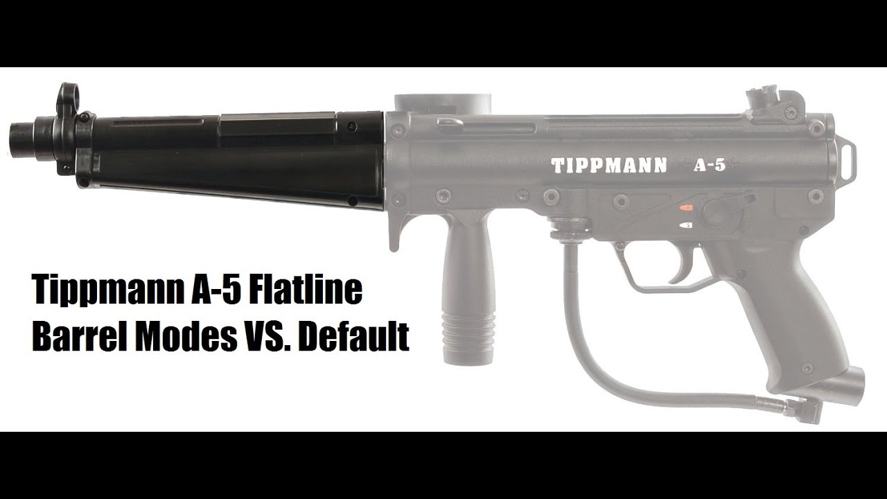 Tippman A 5 Flatline Barrel spin Effects Versus Defalt Barrel