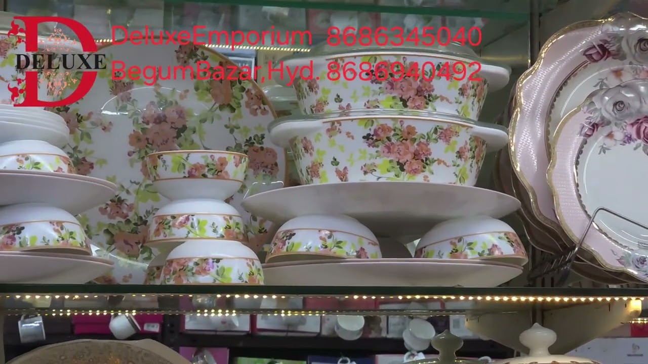 One stop destination for Crockery.@Deluxeemporium 8686345040,8686940492.