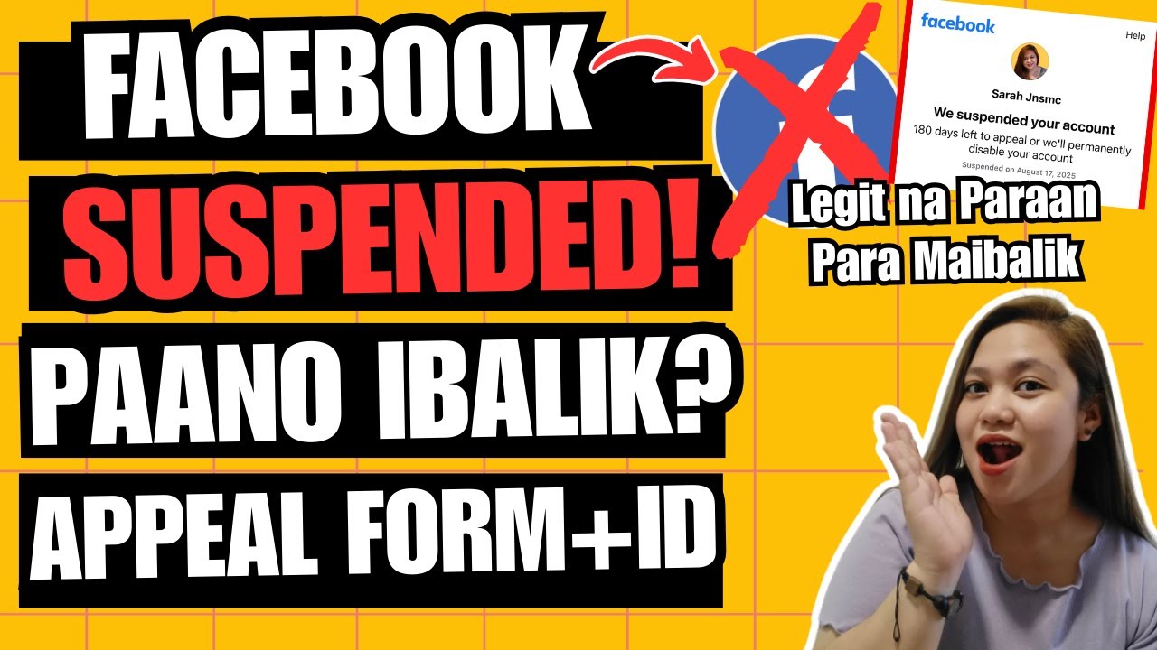 FACEBOOK SUSPENDED ACCOUNT 2025 | APPEAL FORM + ID STEP BY STEP TUTORIAL | SARAH JANE SEMIC