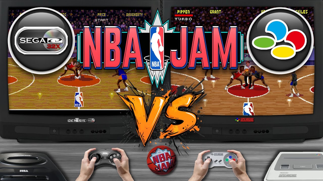 NBA Jam 🎮 Sega CD vs Super Nintendo | Side-by-Side Comparison