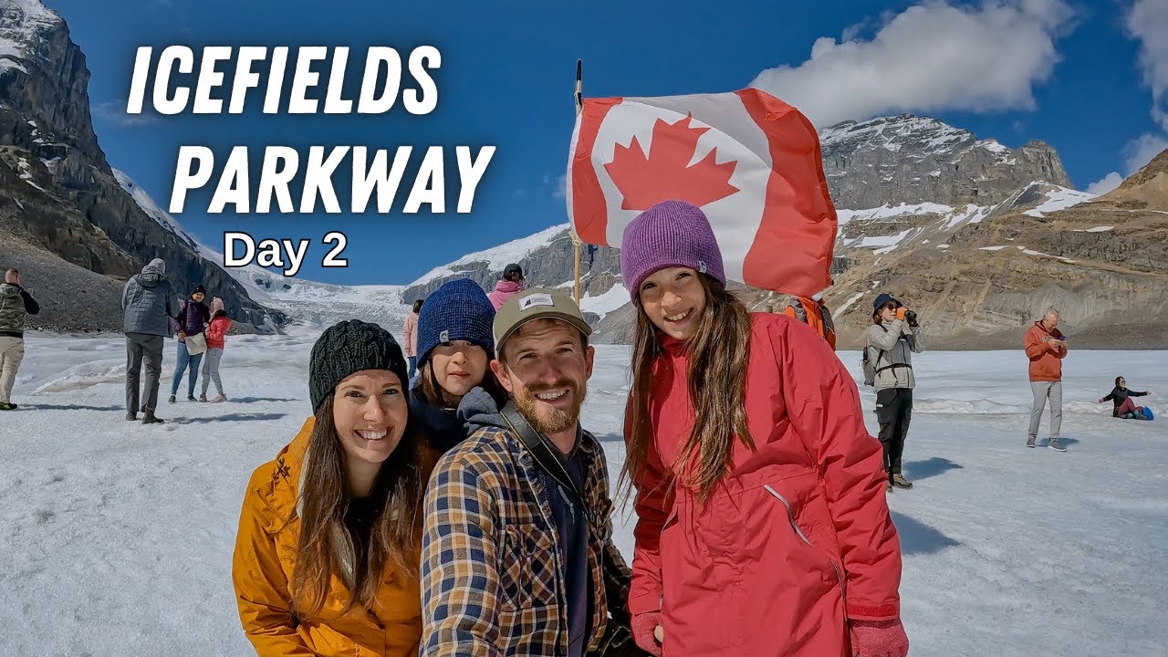 Athabasca Glacier Tour Icefields Parkway 🇨🇦  Weeping Wall, Mistaya Canyon |Western Canada Road Trip