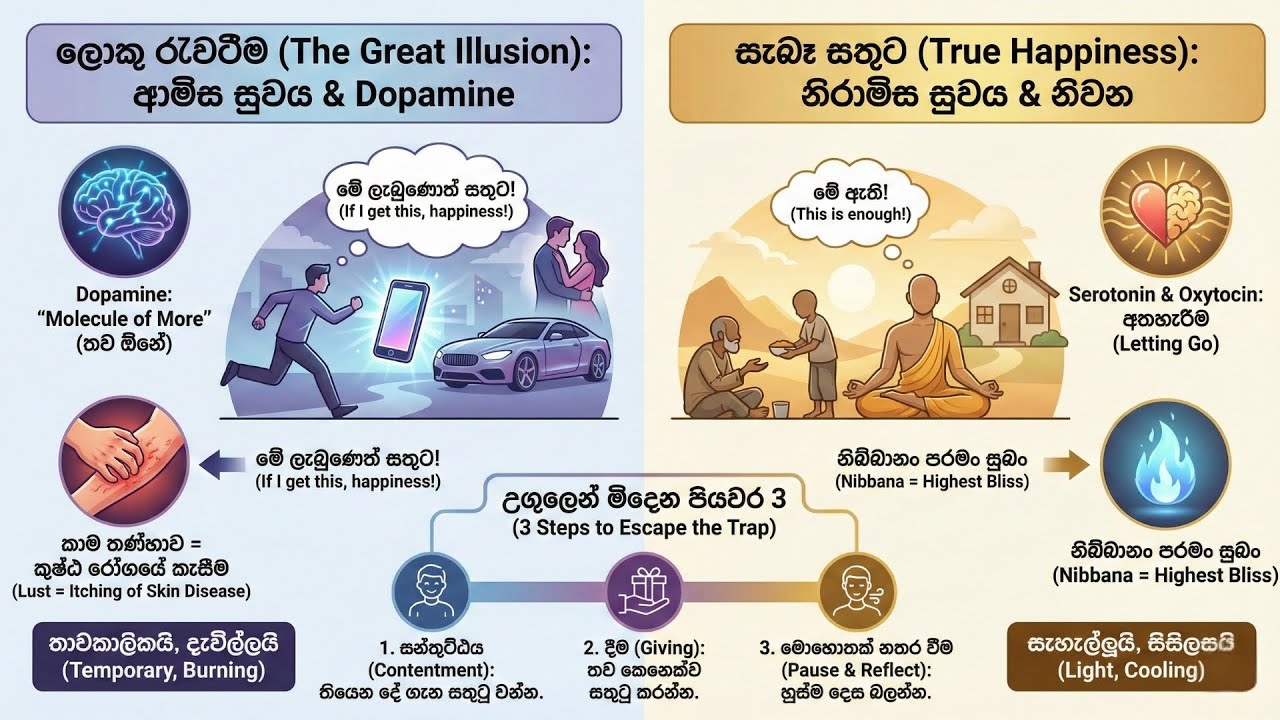 ඇයි කොච්චර ලැබුණත් මදි? | The Dopamine Trap #buddhism ​#mindreset ​#Abhashitha