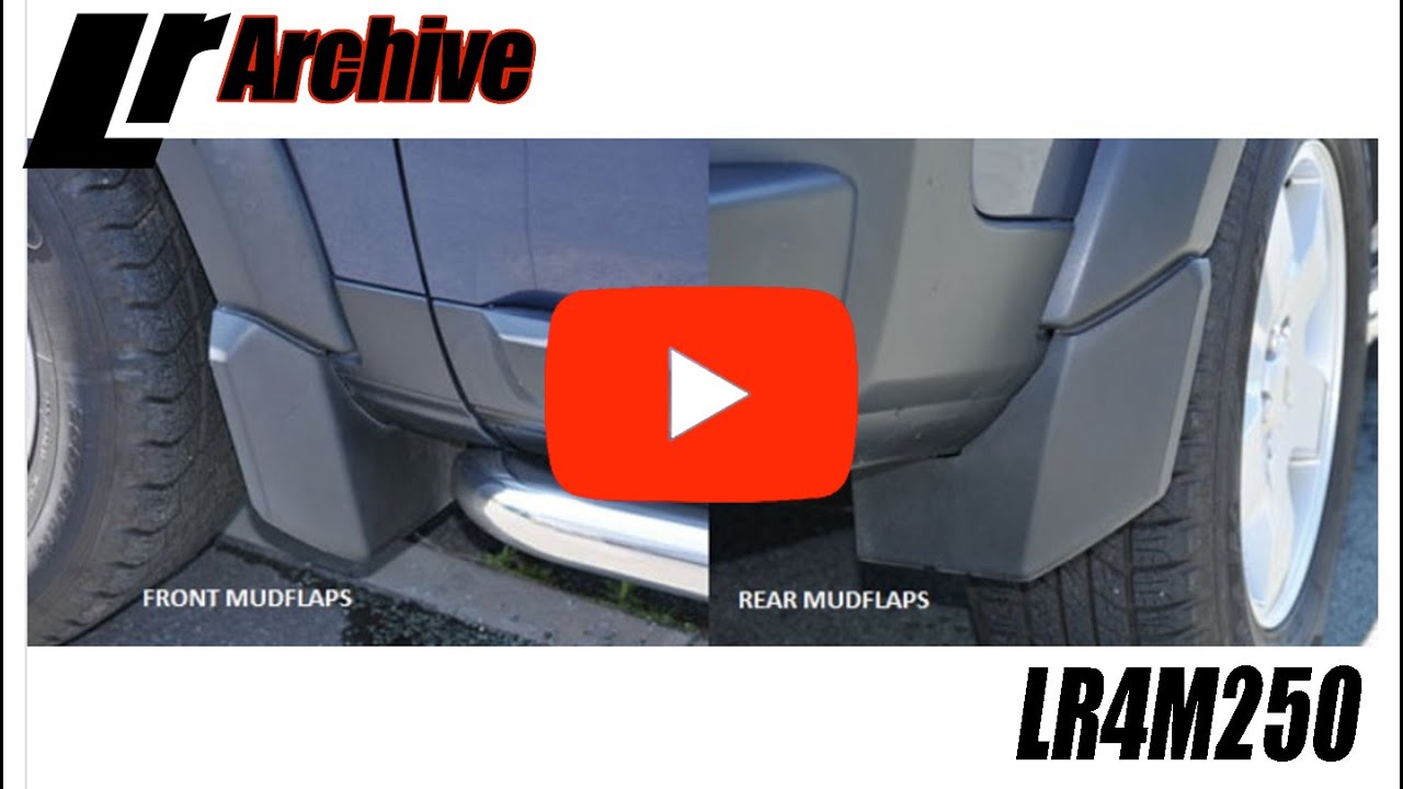 LR4M250 - FRONT AND REAR MUDFLAP SET FOR DISCVERY 3 & 4 - FULL VEHICLE SET OF FOUR