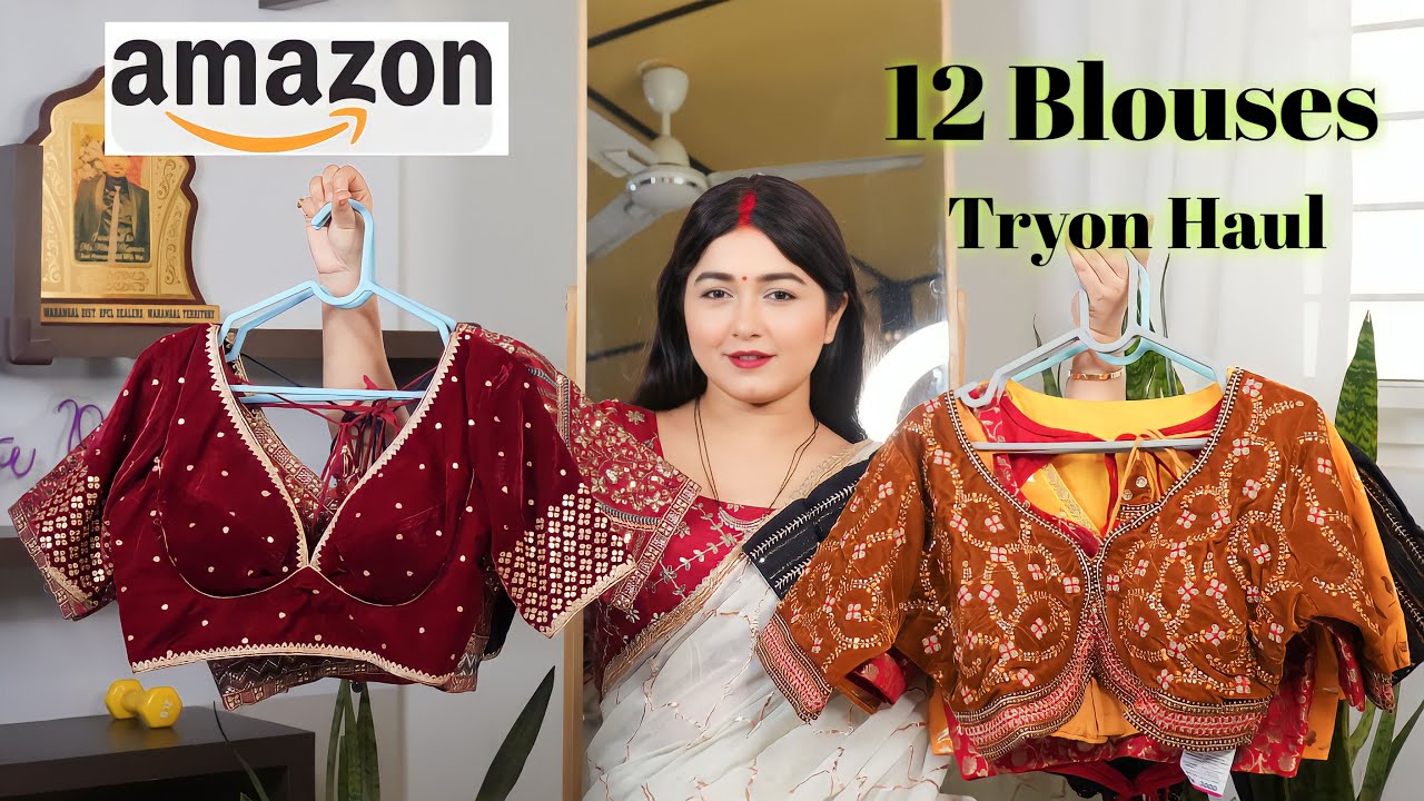 Best Amazon Designer Blouse Haul || Velvet Blouse, Designer Blouse, Embellished Blouse Online
